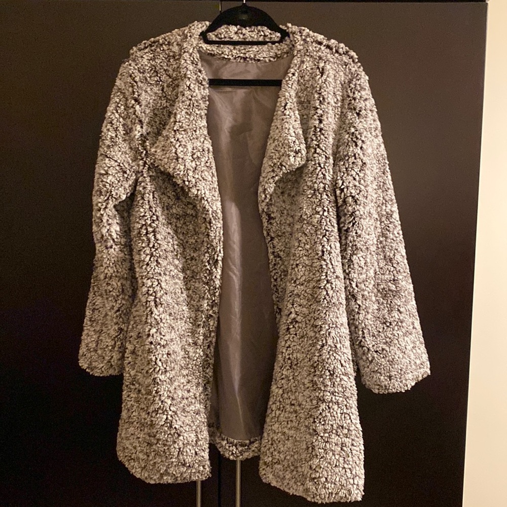 Lined Sherpa coat.